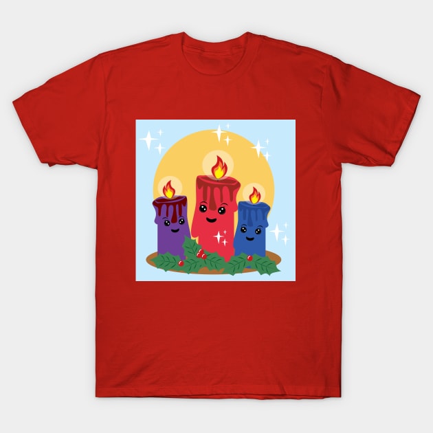 Holiday Candles T-Shirt by Edofest